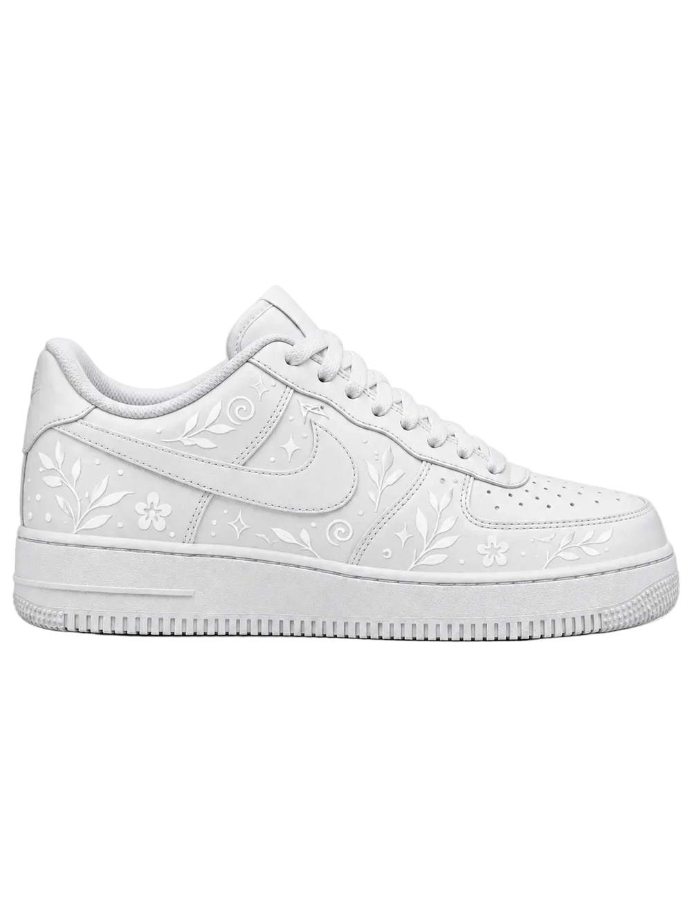 White Florals – Custom Air Force 1
