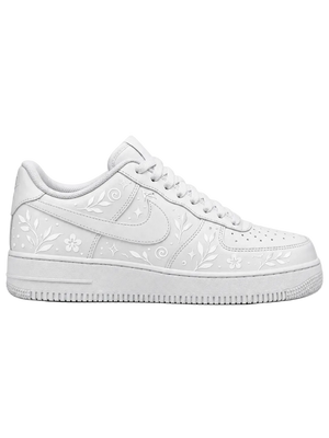 White Florals – Custom Air Force 1