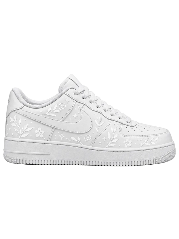 White Florals – Custom Air Force 1