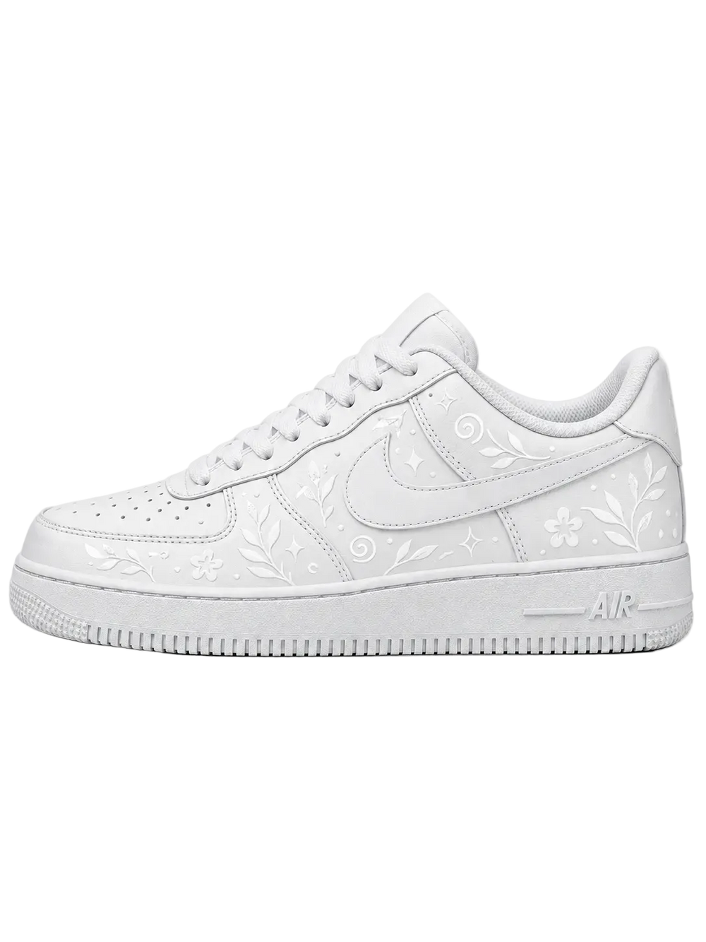 White Florals – Custom Air Force 1