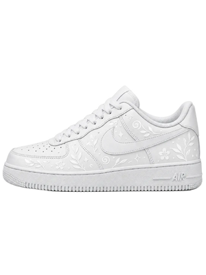 White Florals – Custom Air Force 1
