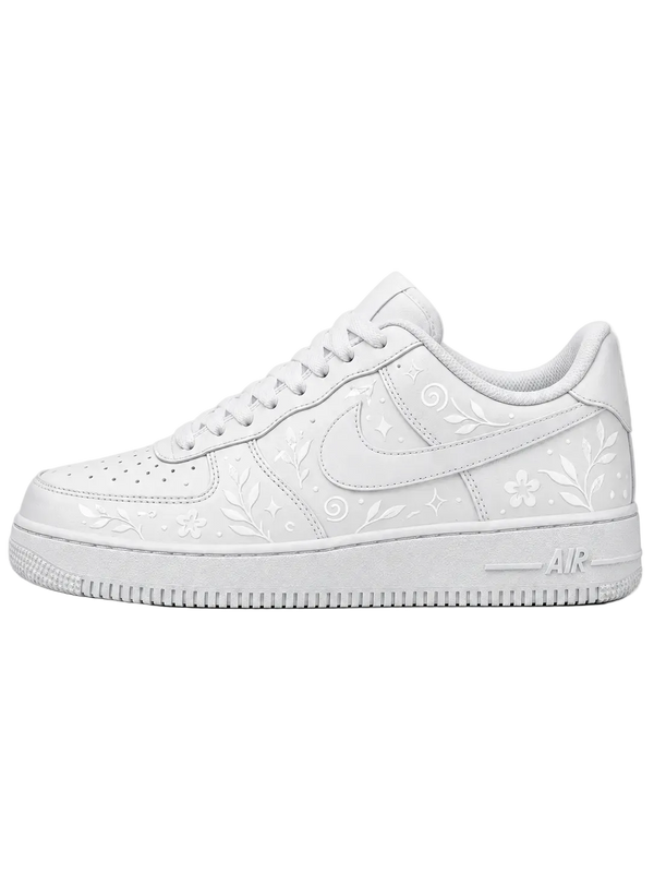 White Florals – Custom Air Force 1