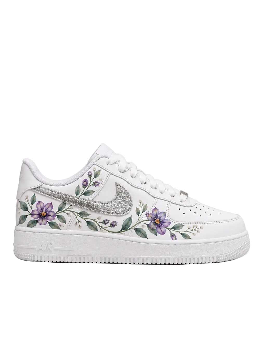 Silver Bloom – Custom Air Force 1